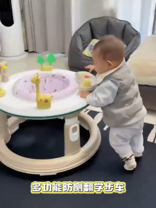 FLYBB Baby Walker Lipat Membantu bayi Anda Belajar Berjalan Roda Bayi Kereta Bayi