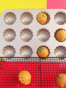 Non-Stick 6/12 Piece Japanese Style Shell Cake Mold Baking Tray Banana Home DIY Oven Use Carbon Steel Baking Tools