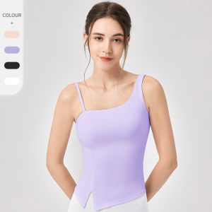 Export Yoga Straps Vest Naked Women Sense Breathable with Chest Pad Quick-Drying Outwear Sports Vest Running Fitness Top