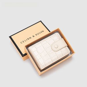 กระเป๋าใส่บัตรผู้หญิง CelirnKulvn หนังวัวสุดหรู ป้องกันแม่เหล็ก กระเป๋าใส่บัตรเดินทาง ใบขับขี่ เอกลักษณ์ของบุคคล กระเป๋าใส่บัตรแบบพกพาสำหรับผู้หญิง