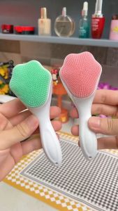 [Ready Stock] Silica Gel Facial Brush Silicone Cat Paw Shape Exfoliating Facial Brush Beauty Tools Skin Care Soft Blackhead Remover
