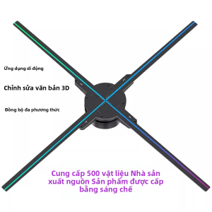Máy Chiếu Quạt Ba Chiều 3D Hiển Thị Quảng Cáo Ánh Sáng Thương Mại Khuyến Mại Hình Ba Chiều Chiếu Sáng Trang Trí Chạy Bằng Điện DC
