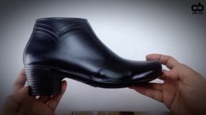 NEFF Sepatu Formal Boot Wanita kulit hak 5cm / Sepatu Dinas PDH wanita hitam Kulit Sapi UCC 002