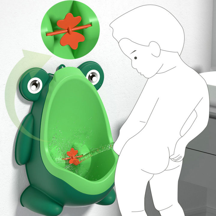 Cute Frog Potty Training Urinal Boy With Fun Aiming Target, Toilet