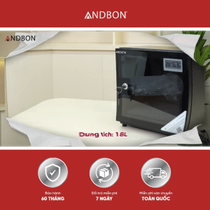 Tủ Chống Ẩm Mini – AB-18C Giao Diện LED Cửa Kính 2 Lớp - Bảo hành điện tử toàn quốc
