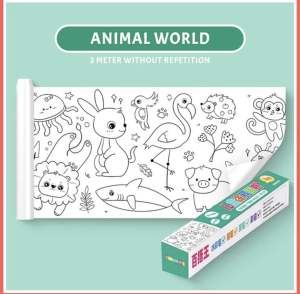 300X30cm DIY Childrens Drawing Roll Coloring Paper Roll for Kids Painting Sticky Early Educational Toys
