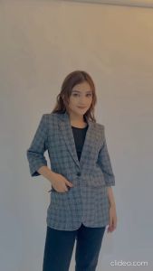 Blazer kotak-kotak - blazer tartan - B7 - BOLDEN