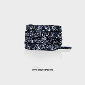 Gilding Flat Shoe Laces Cashew Flower Shoelaces for Sneakers Hand-painted Sports Casual Basketball Tennis Shoelace Shoestrings