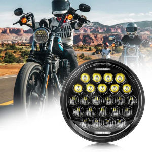 Đèn Pha LED Cree 75W 5.75 Inch Chùm Sáng Kép Đèn Chạy Ban Ngày (DRL) Dành Cho Xe Máy Harley Dyna Softail Sportster Triumph Victory - Chùm Sáng Cao/thấp