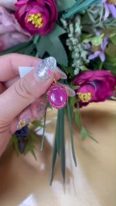 💥จี้ทับทิมแท้ ทับทิมดาวล้อมเดือนอัญมณีพลอยสวย สีชมพู กิมบ่เซี่ยง พลอยแท้ คัดเกรด เครื่องประดับของแท้ สินค้ามีใบรับประกันดูแลตลอดการใช้งาน AUFU STORE