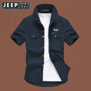 ฤดูร้อนแขนสั้นใหม่ เสื้อเชิ้ตลำลอง หลวมสำหรับผู้ชาย เสื้อเชิ้ตทำงานบาง ใหม่ จำหน่ายจาก JEEP SPIRIT