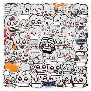 Nobi Rabbit Stickers 63 กระดาษติดตกแต่งสัตว์น่ารัก กระดาษติดโทรศัพท์มือถือ กระดาษติดกระเป๋าเดินทาง กระดาษติดกันน้ำ กระดาษติดกระดาษ