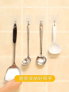 ตะขอติดผนัง ตะขอเเขวน ที่ติดฝาผนัง ไม่ต้องเจาะ ติดทน ตะขออเนกประสงค์ ติดกำเเพง ติดเพดาน(1ชิ้น)