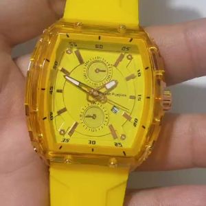 JAM TANGAN WANITA DEWASA - KUALITAS SUPER - TALI RUBBER KARET TEBAL KASUAL -FORMAL