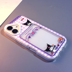 Card Purple Gingham Clow M for Apple 16 Phone Case Iphone15promax Female Cute 14 New Arrival 13 Soft Cartoon 12 Silicone Transparent 11 Creative Drop-Resistant 15pro Protective Case