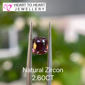 Natural Gemstone Zircon 2.60CT Cushion Mix cut Brown from Sri Lanka