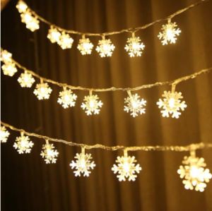 Dây đèn led hình bông tuyết 4m 20 bóng xinh xắn dùng trang trí lễ giáng sinh