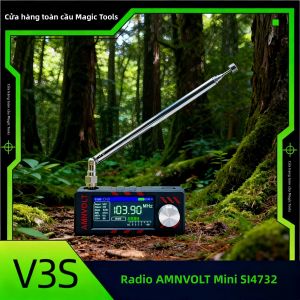 Máy Thu Sóng Vô Tuyến Mini V3S AMNVOLT Với SI4732 DSP Hi-Z & Amp Tai Nghe Vỏ ABS - Bộ Thu Sóng FM/AM/SSB Dành Cho Người Đam Mê Âm Thanh