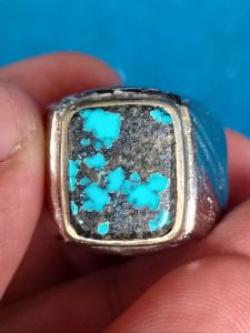 CINCIN BATU PIRUS PERSIA BIRU PANCI NATURAL DIM KANTORAN