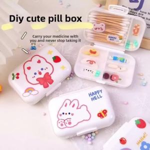 Transparent Multi-compartment Pill Box Simple Portable Home Separation Medicine Organizer for Travel Business Trip Mini Storage