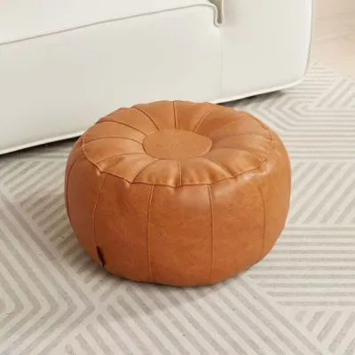 Ghế Đôn Đựng Đồ Bằng Da PU Tối Giản Không Đệm Chống Trượt Hình Tròn Kiểu Hiện Đại Dùng Làm Ghế Ngồi Ghế Đôn Nhà Cửa.