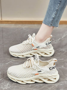 Womens Wide Foot Running Shoes Summer Thin Mesh Breathable Soft Bottom Sports Sneakers Large Size 41-44 Cross Tie up Casual Footwear