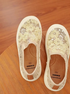 Joy&Mario womens shoes comfortable and fashionable lace sequined casual loafers