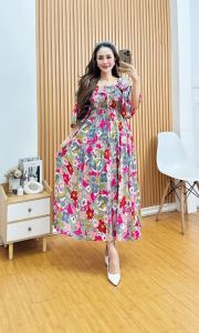 dress semok lengan susun