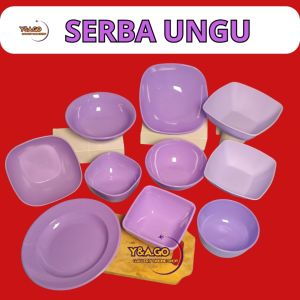 MANGKUK WARNA  serba UNGU MELAMINE dan PLASTIK