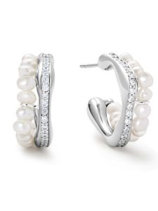 Designer S925 Silver Needle Pearl Earrings Sparkling Unique Small Ear Studs Fashionable Jewelry for Women  out Design