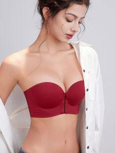 Áo Ngực Vô Hình Màu Đỏ Cho Nữ Không Dây Không Để Lại Dấu Vết Cài Trước Bó Sát Mùa Cưới Mùa Của Con Giáp Không Có Vòng Thép