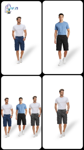 Men’s Cargo Short Pants – Elastic Waist Drawstring 6 Pocket Utility Design Lightweight Casual Wear | Size S–2XL | Multiple Colors