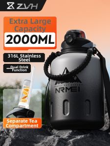 Insulated and Cold Retaining Large Water Bottle 2000ml