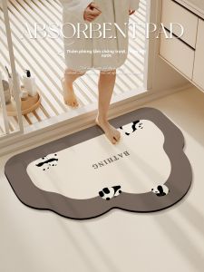 BEIAISI | Bath Mat with Panda Shape and Customizable Size for Bathroom Entrance