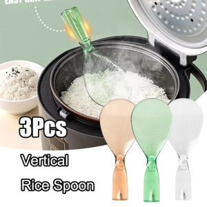 3Pcs Stand-up Rice Spoon Easy Clean Kitchen Accessories Rice Shovel Pp Electric Rice Spoon Kitchen Utensils Non-stick Household