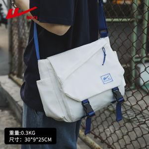 Warrior Mens Messenger Bag Large-Capacity Backpack Mens Poor Bag Work Clothing Functional Workwear Casual Trendy Brand Shoulder Bag