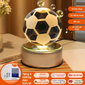 LAIZIXINGXINGDELIPIN | Loa Hộp Nhạc Bluetooth Quả Cầu Pha Lê Xoay