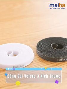 Băng Gai Thu Gọn Dây Điện Tai Nghe Quấn Chống Rối Dây Cáp Dây Mạng Velcro Đa Năng Tiện Dụng Maiha