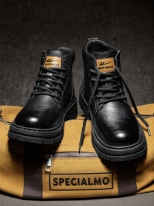 Warrior | New Spring 2026 Men High Cut British Style Black Thick Bottom Boots