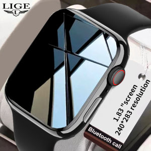 LIGE watch men women Heart Rate Blood Pressure Full Touch Screen Bluetooth Call Sports Fitness Tracker jam tangan lelaki tahan air+Box