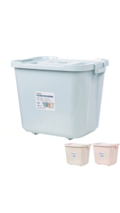 Thùng đa năng nhựa VIỆT NHẬT - Có nắp khóa bánh xe - Đựng quần áo gạo đồ chơi bé - 5321/2/3