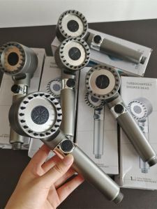 Supercharged Pressure Shower Head Windstorm Rotating Control Bathing Spray Nozzle for Bathroom Family Personal Cleaning Tools