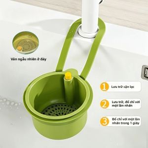 1PC Rổ Lọc Rác Tự Làm Sạch Cho Bồn Rửa Chén Thân Thiện Với Môi Trường Chất Liệu Silicon Tự Động Đổ Rác Lọc Rác Treo Vòi Giỏ Lọc Rác Bộ Lọc Rác