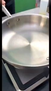 24CM Frying Pan 304 Stainless Steel 2MM Thick Wok Pan 5 Ply Steel SkilletProfessional Grade Pans For Cooking Pot