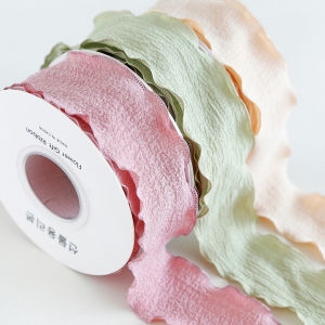 JIUXIACAIDAI | Ruffled Decorative Handmade Silk Ribbon
