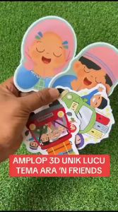 12 PCS AMPLOP 3D ARA 'N FRIENDS LUCU UNIK VIRAL 2025