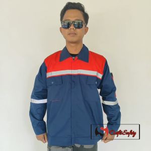 Baju Kemeja Kerja Proyek Werpak Safety K3 Lengan Panjang