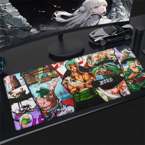 Bandai | One Piece Zoro Mouse Pad Thickened Gaming Mouse Mat Large Desk Pad Non-Slip Rubber Base Stitched Edge for PC Laptop Office