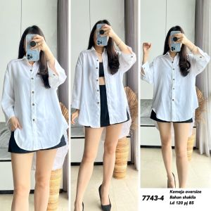 KEMEJA OVERSIZE SHAKILA IMPORT ADA 2 MOTIF 7743