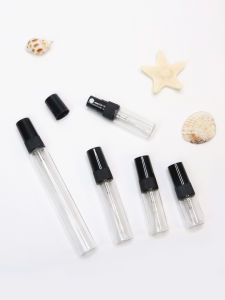 32pcs + 4 fill tool 2/3/5/10ml portable fine mist plastic nozzle spray bottle empty refillable glass perfume bottle travel siz